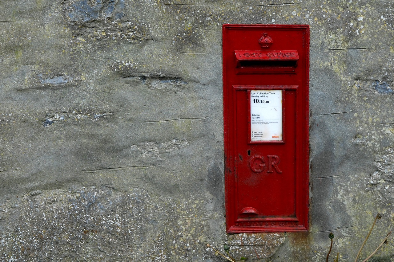 mailbox red post free photo