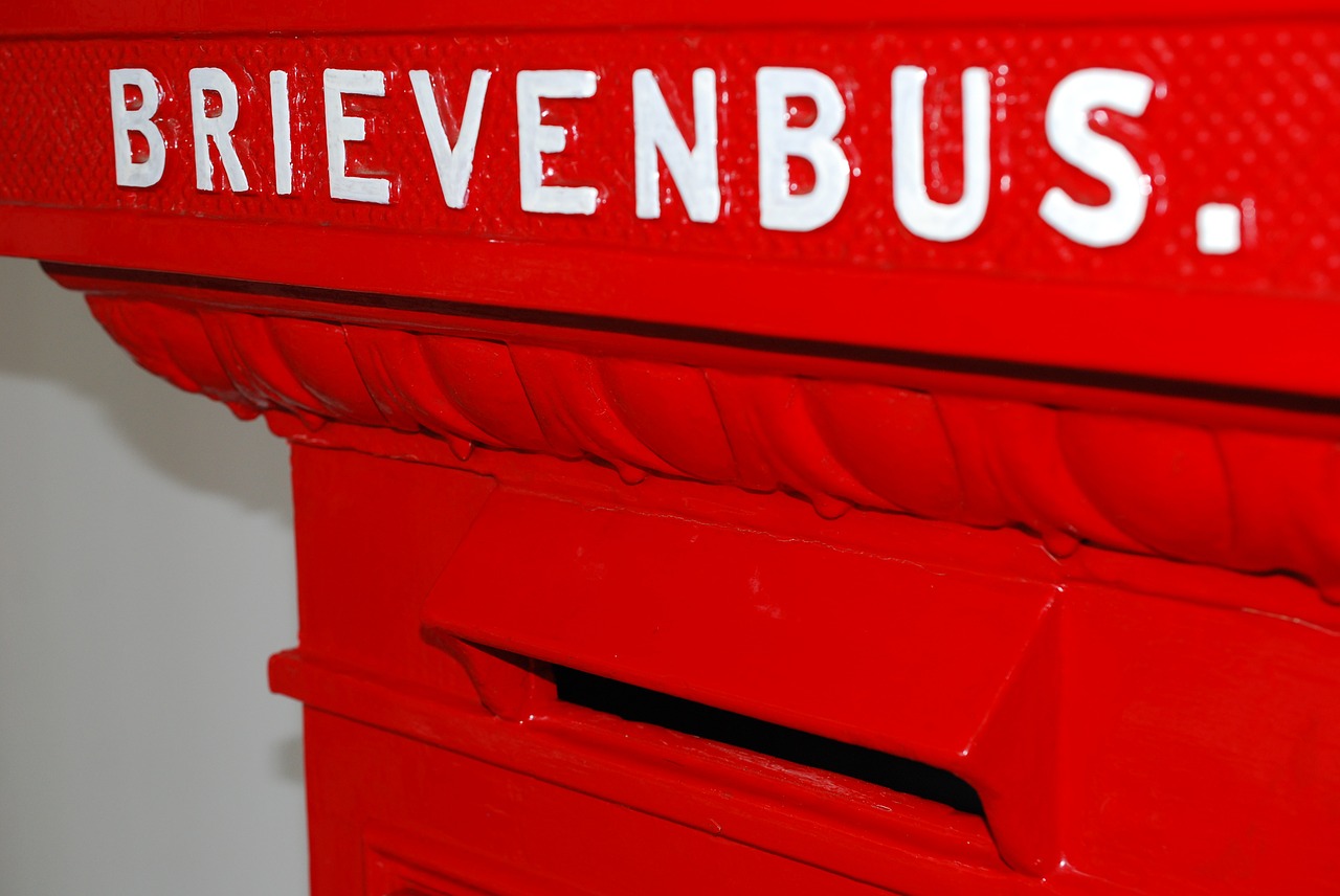 mailbox red post free photo