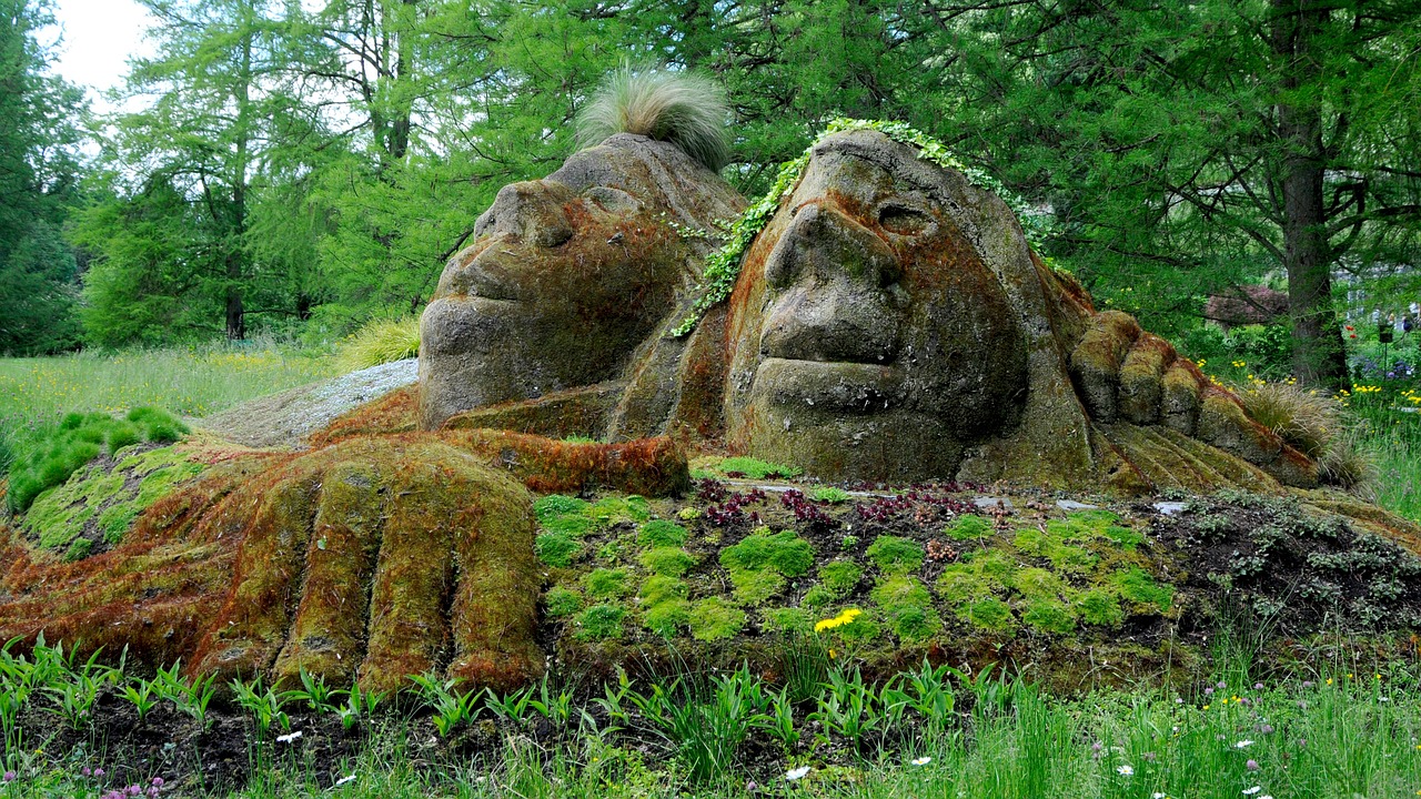 mainau stone figures nature free photo