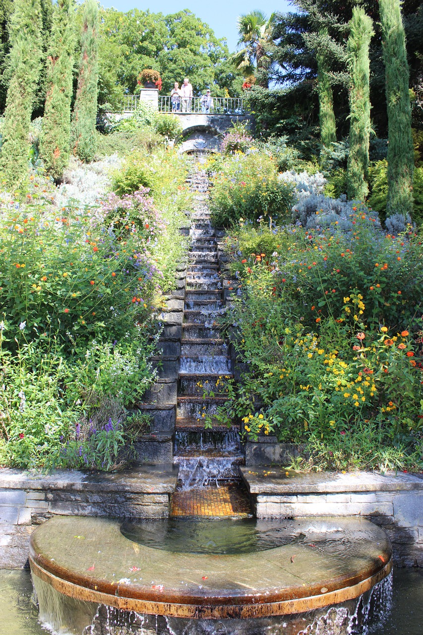 mainau island waterfall free photo