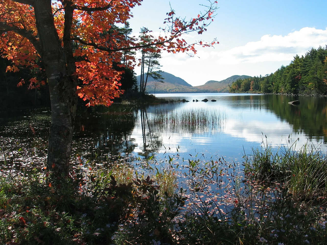 maine eagle lake water free photo