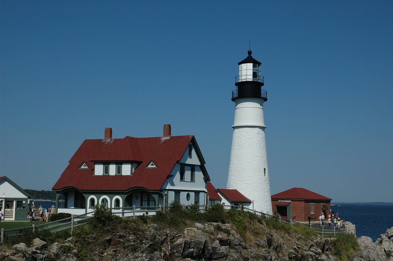 maine  lighthouse  portland free photo