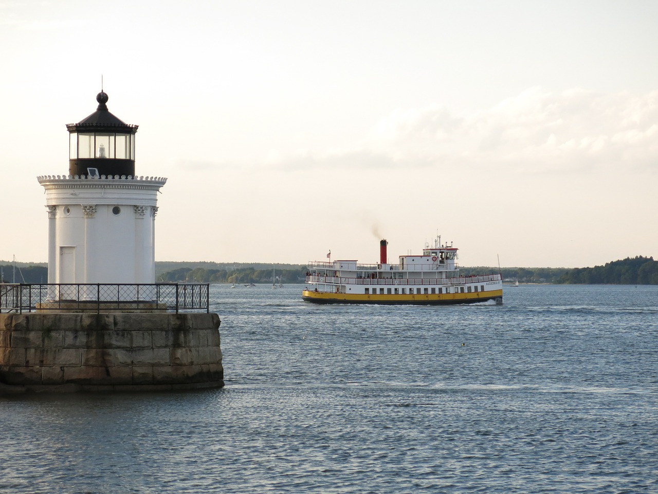 maine breakwater portland free photo