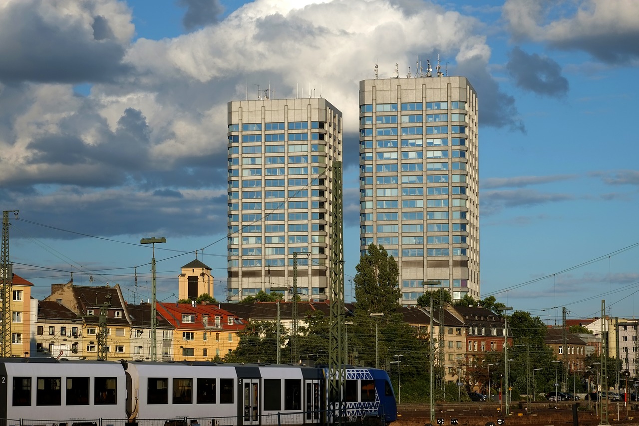 mainz twin towers city free photo