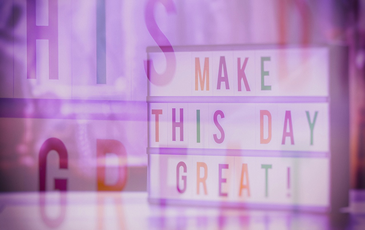 make the day great  double exposure  motivation free photo