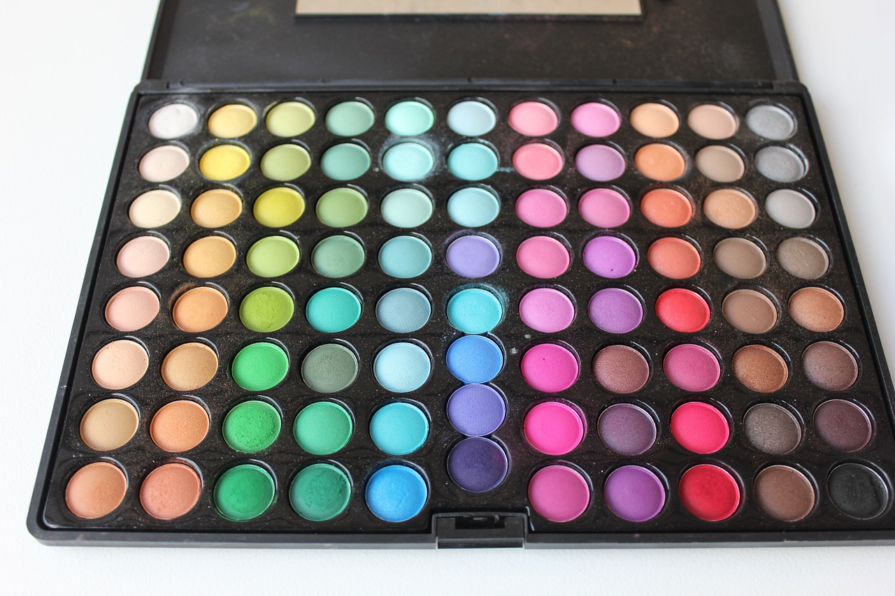 makeup palette colorful free photo