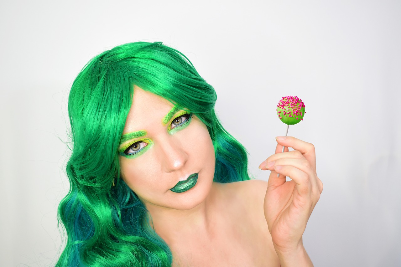 makeup  lollipop  san patricio free photo