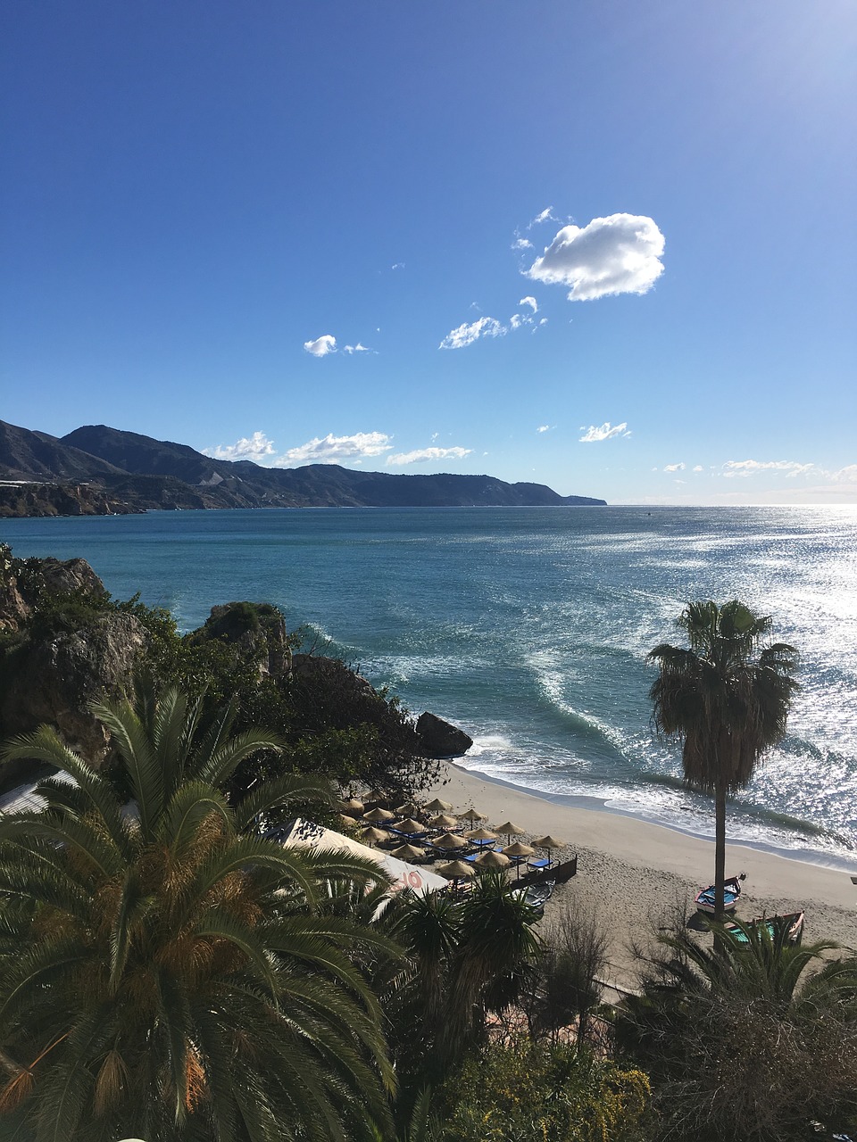 malaga summer beach sea free photo