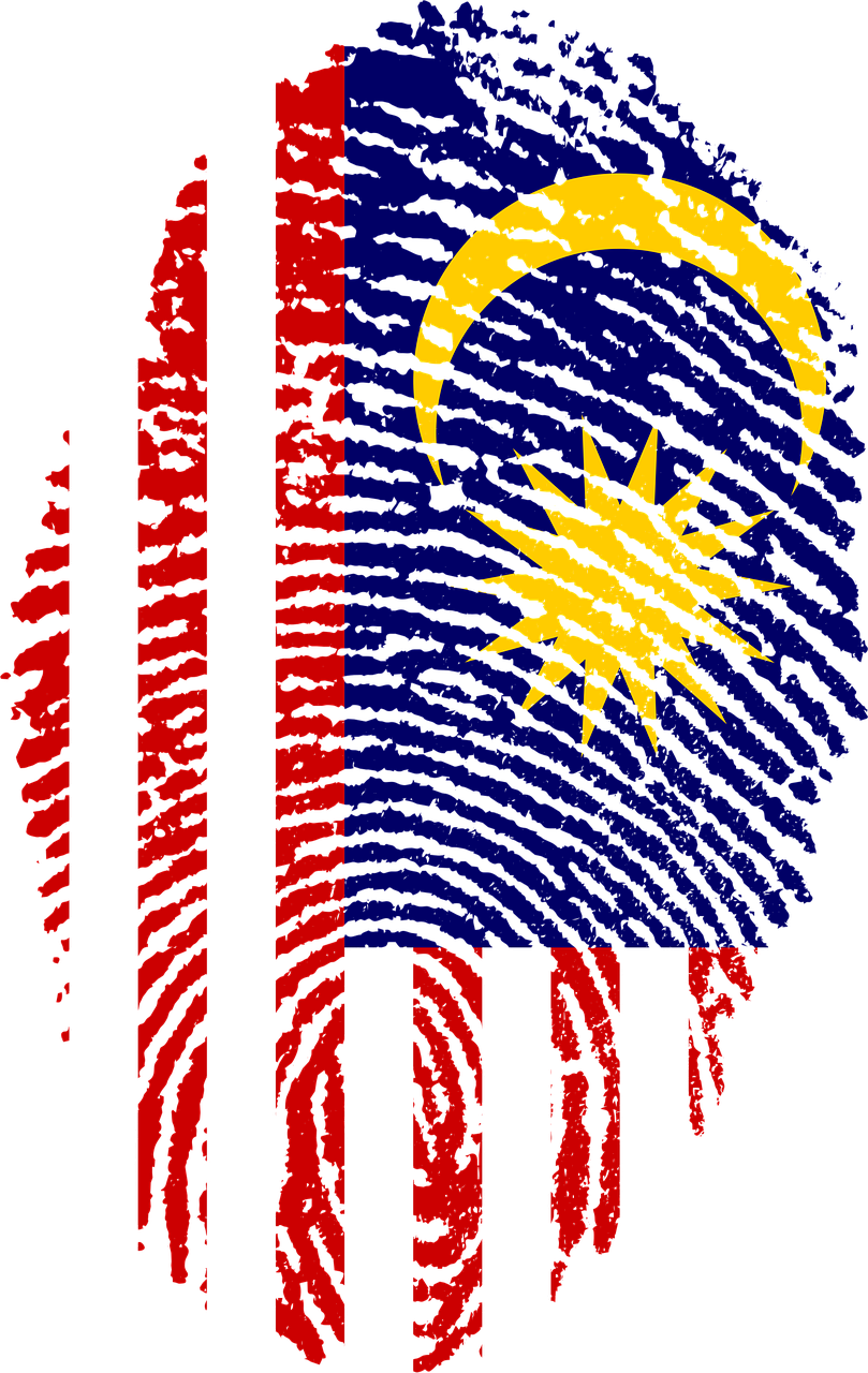 malaysia flag fingerprint free photo