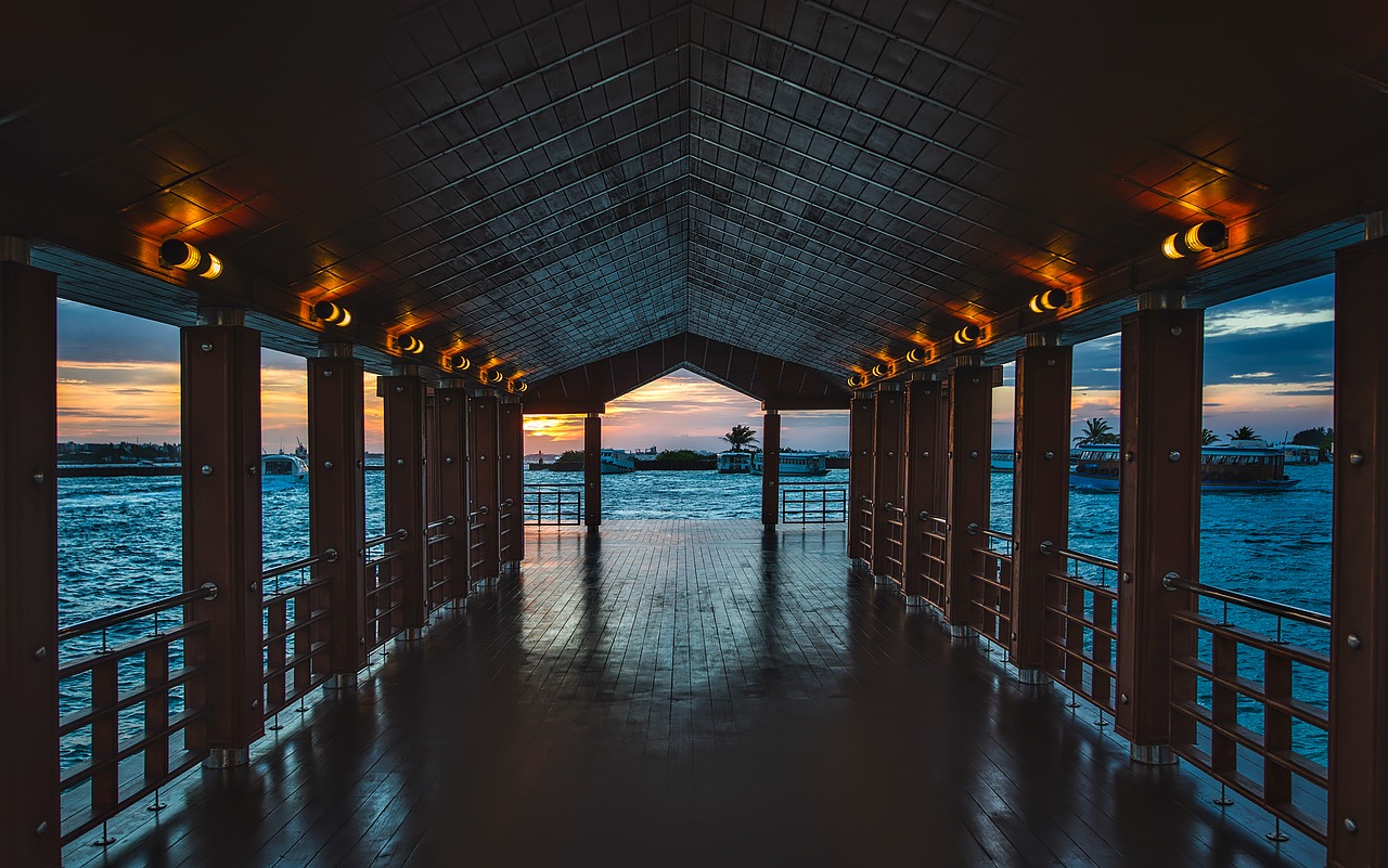 maldives pier dock free photo