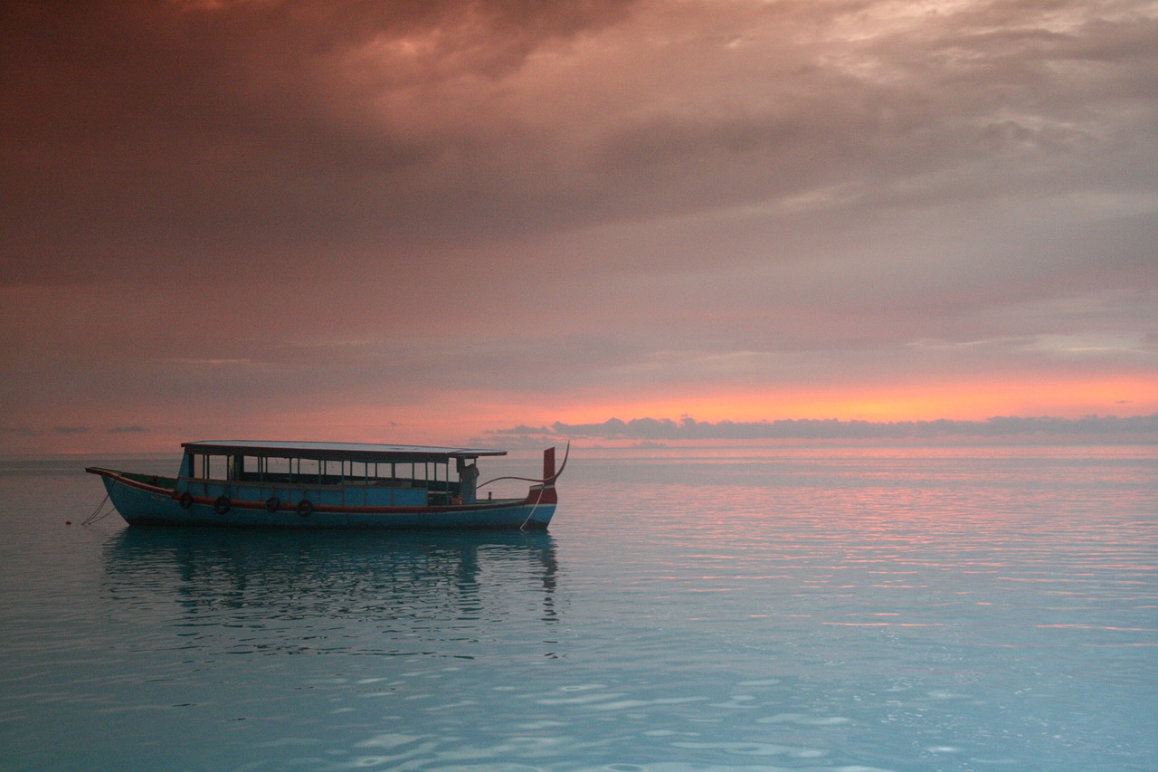 maldives indian ocean sunset free photo