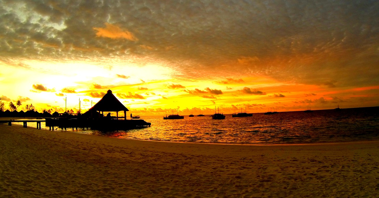 maldives sunset beach free photo