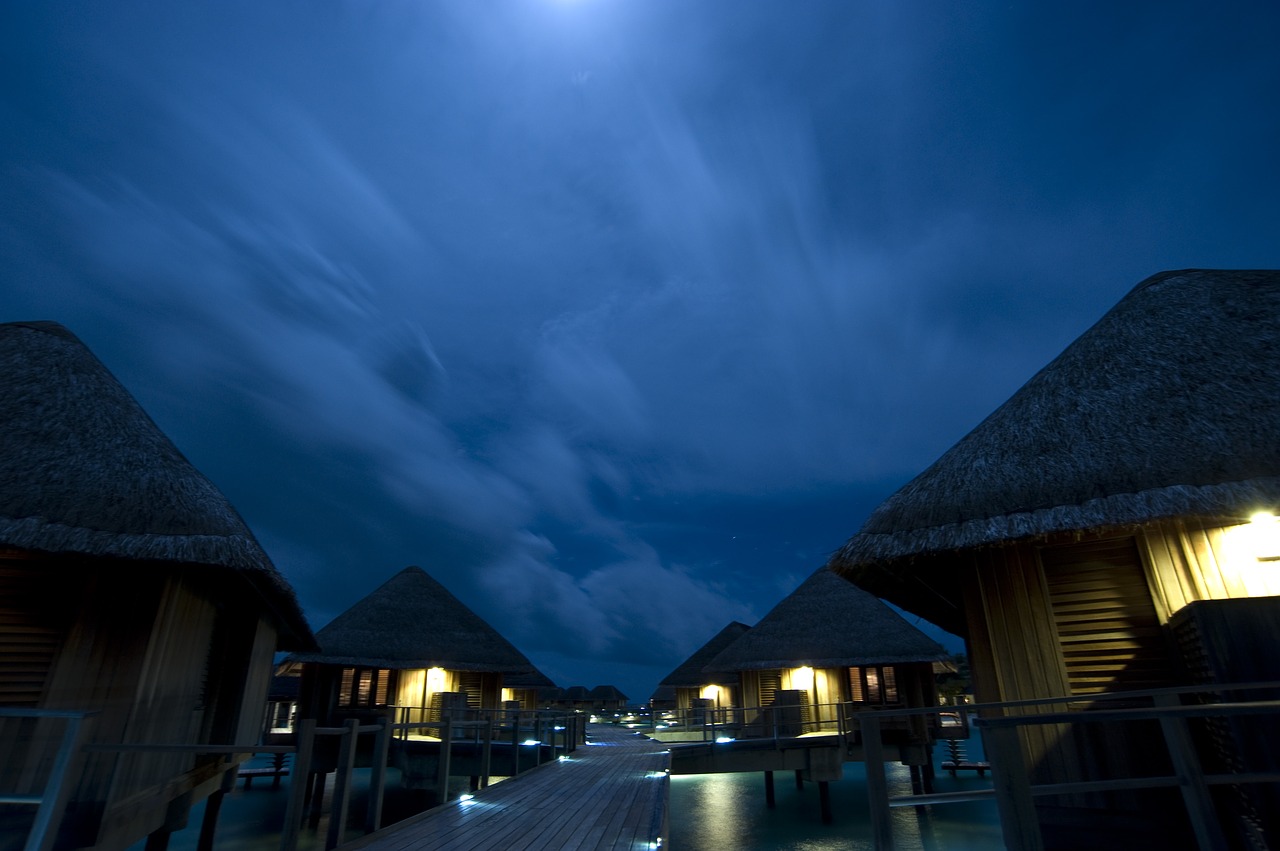 maldives summer night free photo