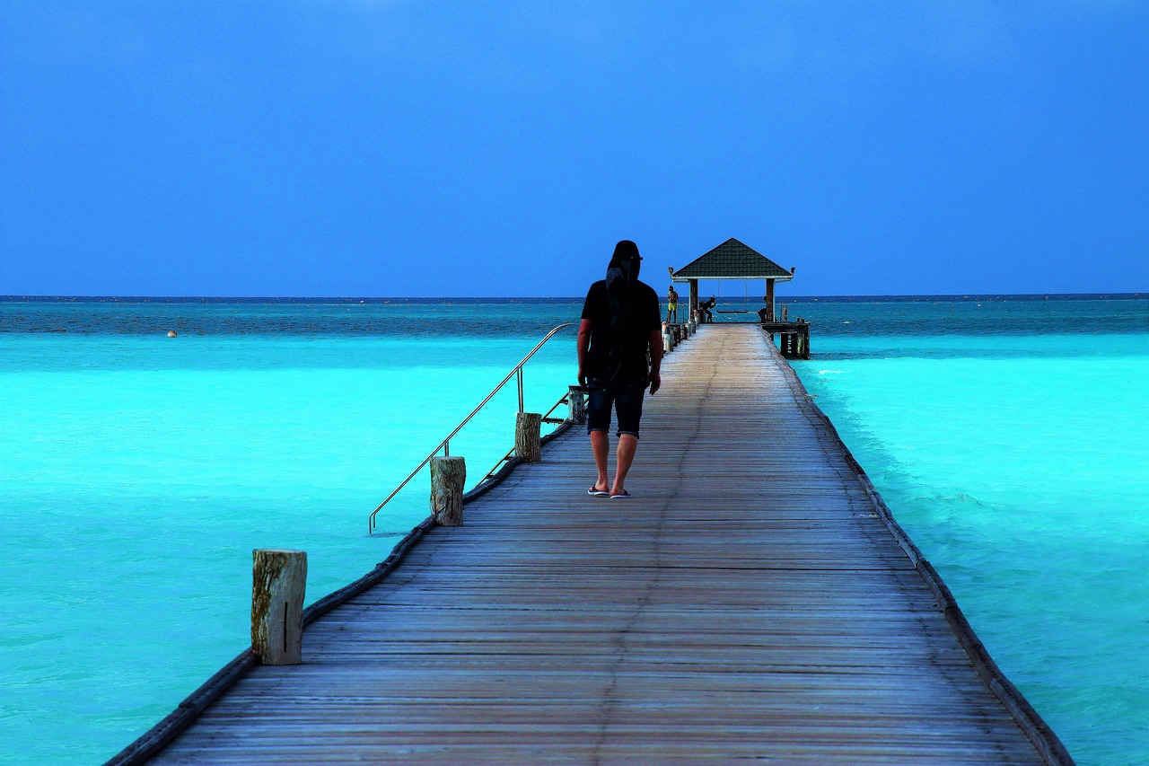 maldives the pier bridge free photo