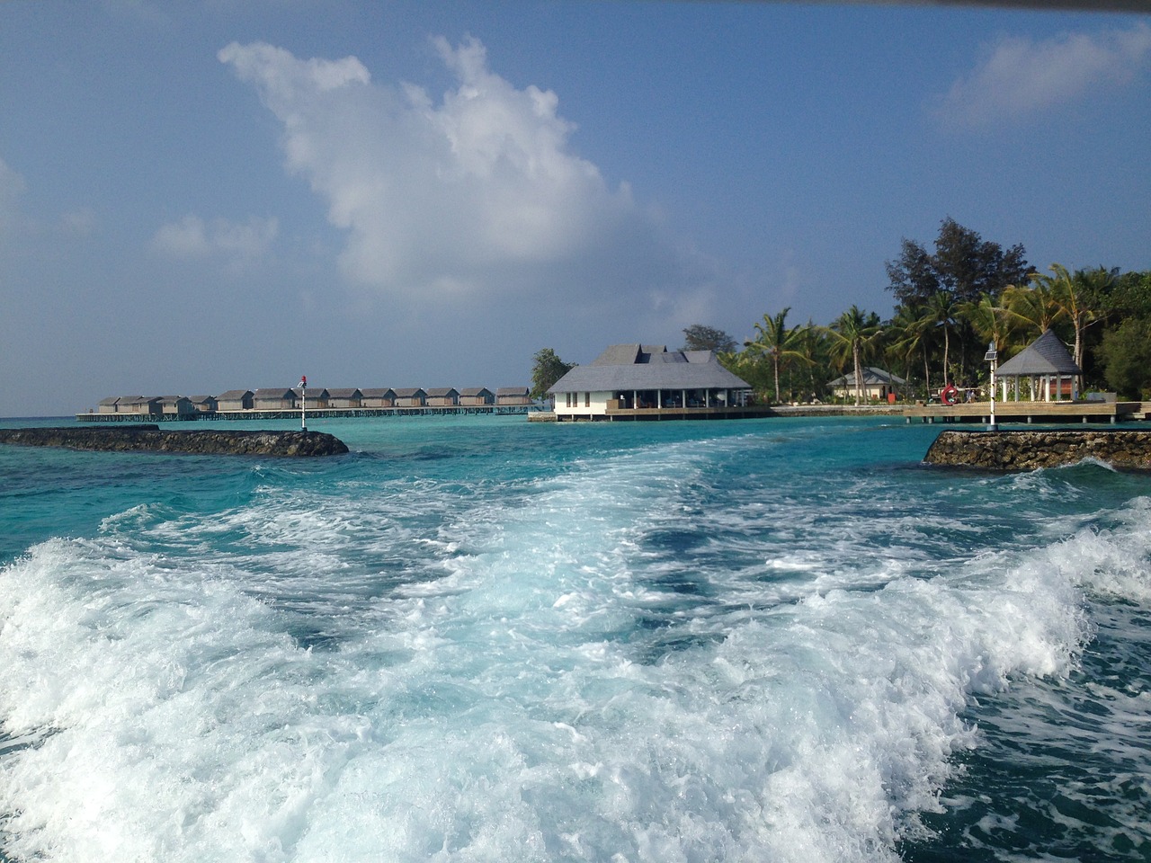 maldives boat trip wave free photo