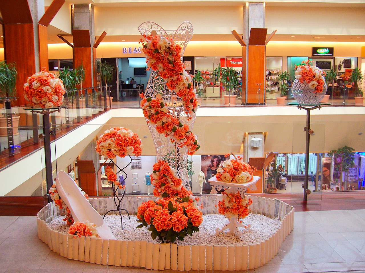 mall floral arrangement flowers free photo
