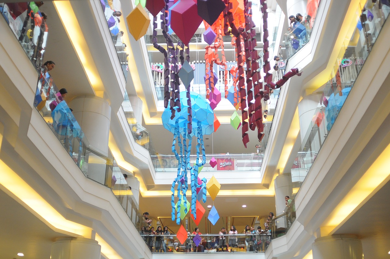 mall decoration colorful free photo