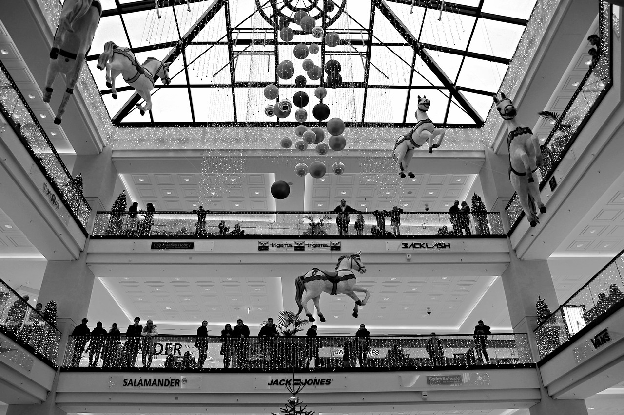 mall people architecture free photo