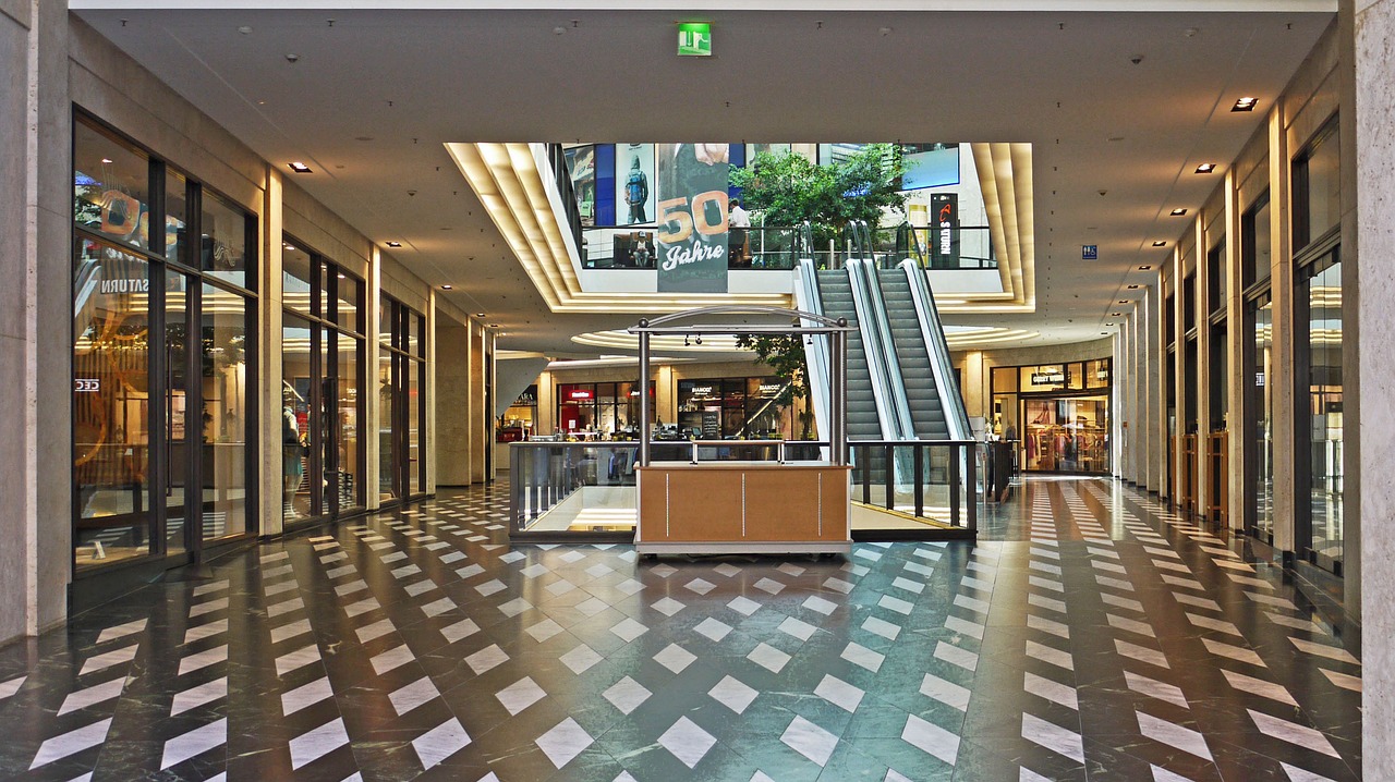 mall shopping arcade retail free photo