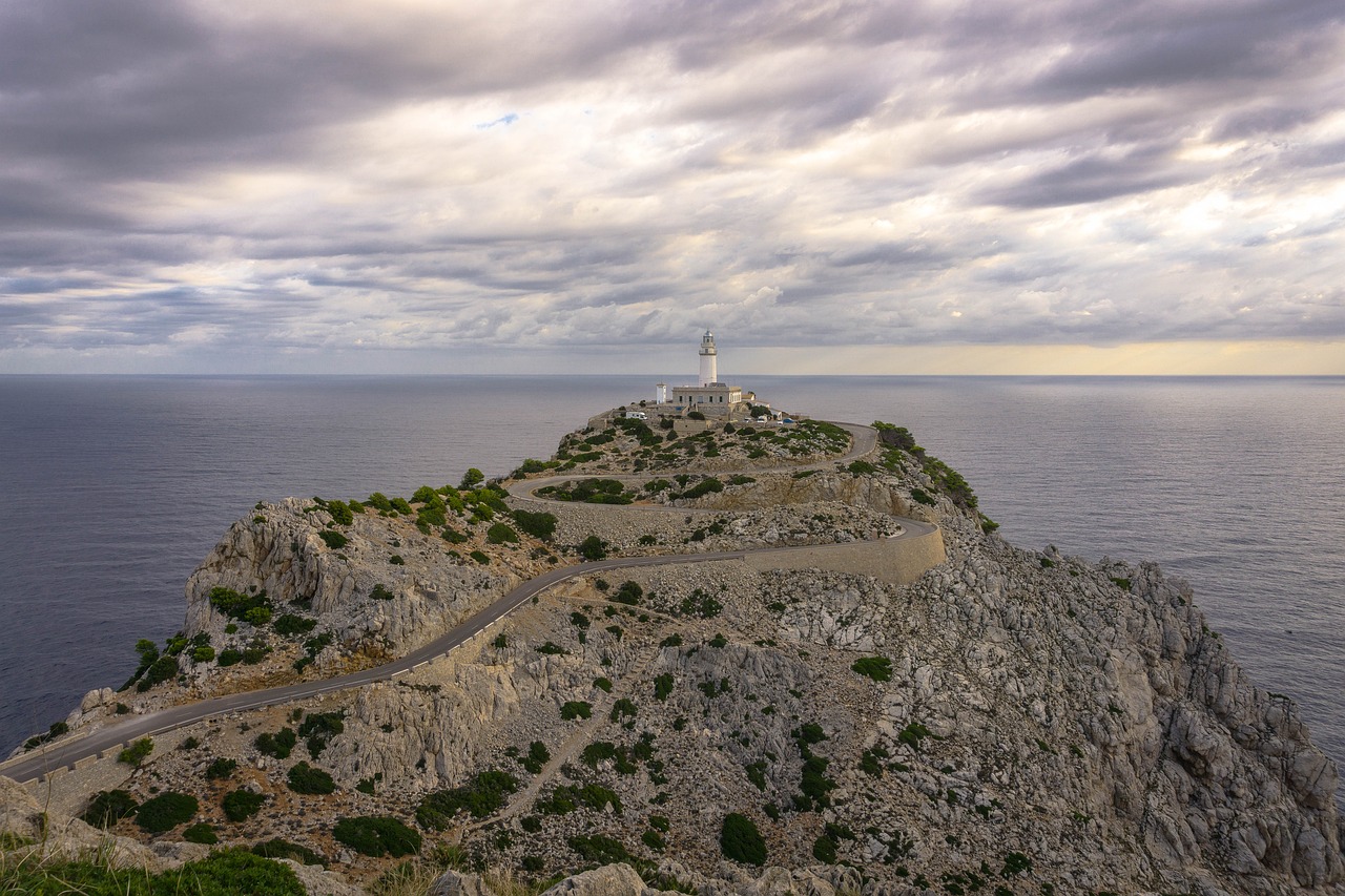 mallorca lighthouse sunrise free photo