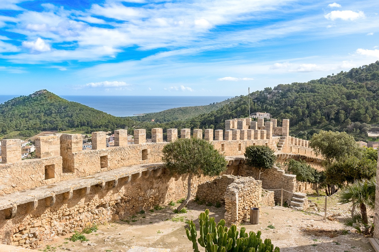 mallorca capdepera view from a castle free photo