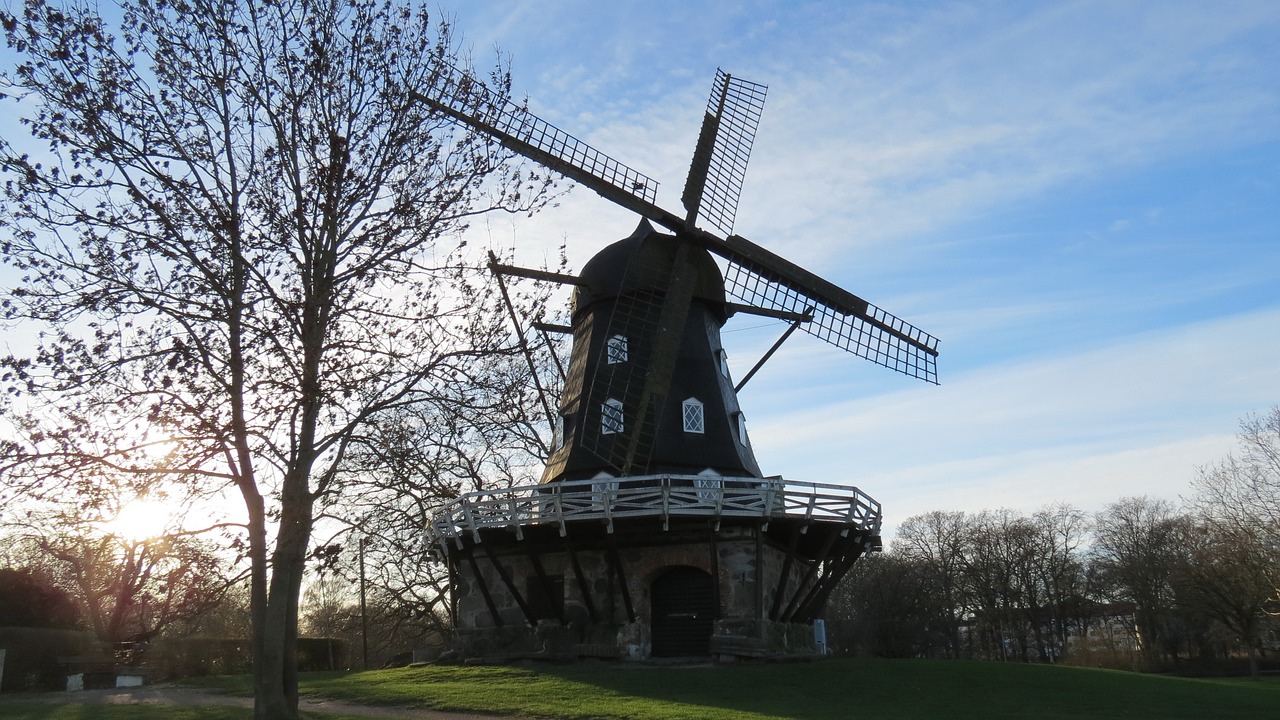 malmö windmill park free photo