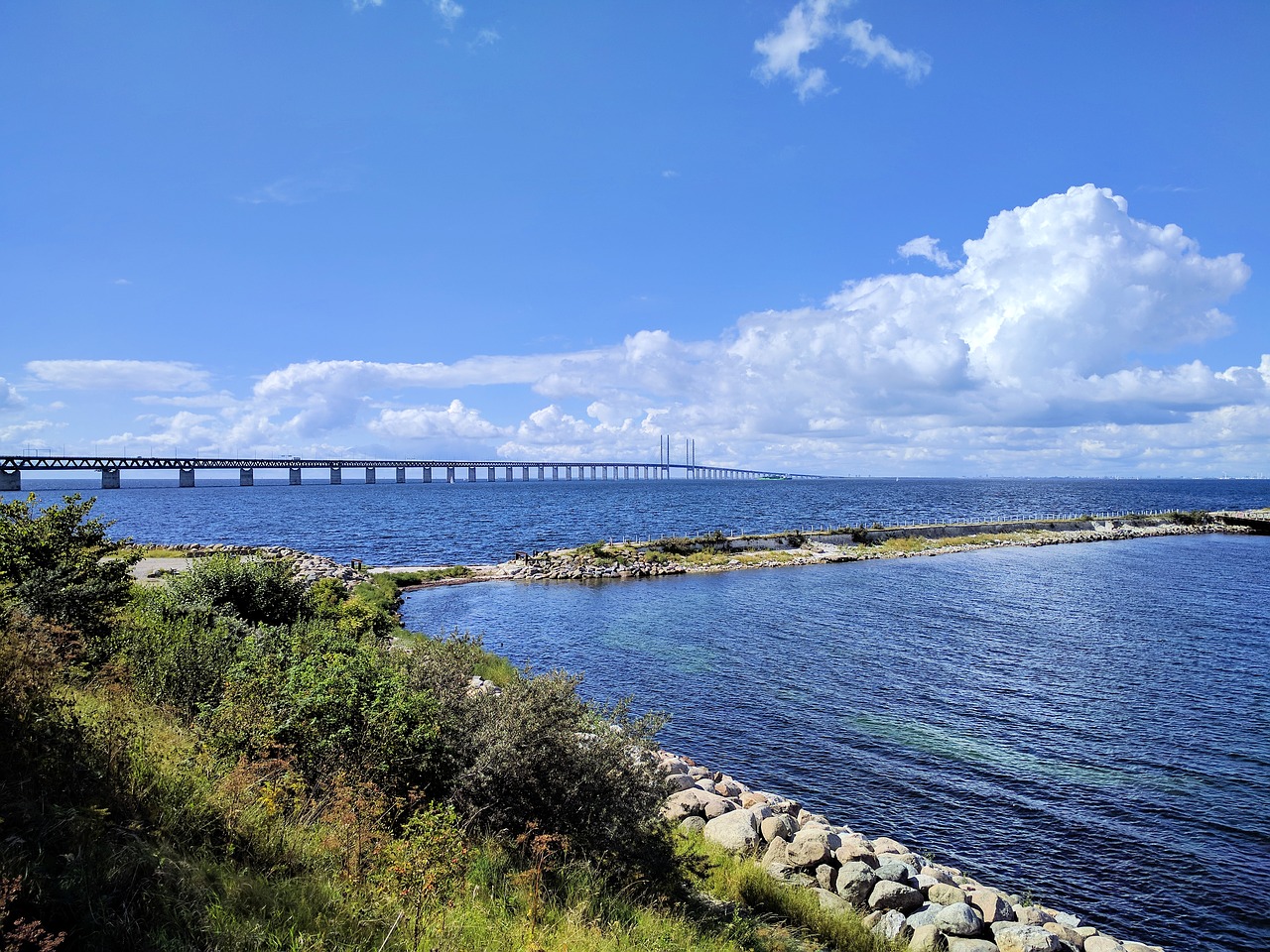malmö sound the öresund bridge free photo