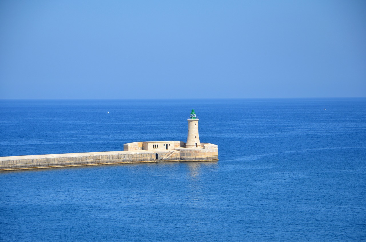 malta lighthouse lantern free photo