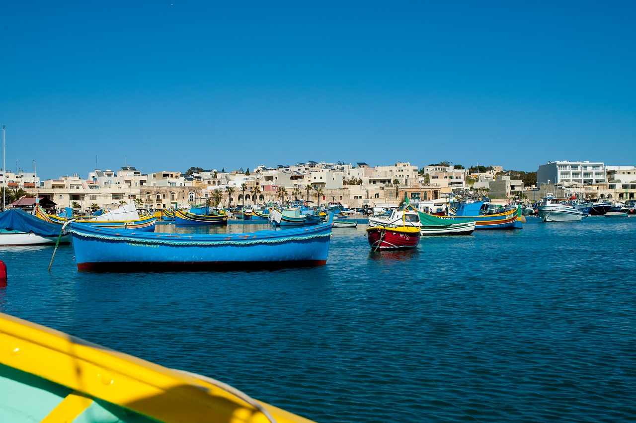 malta marsakloxx boats free photo