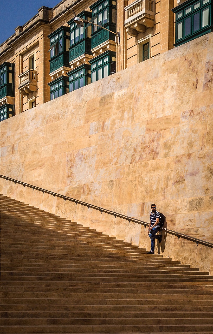 malta  valletta  stairs free photo