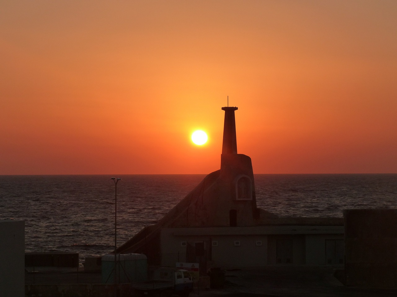 malta ferry terminal sunset free photo