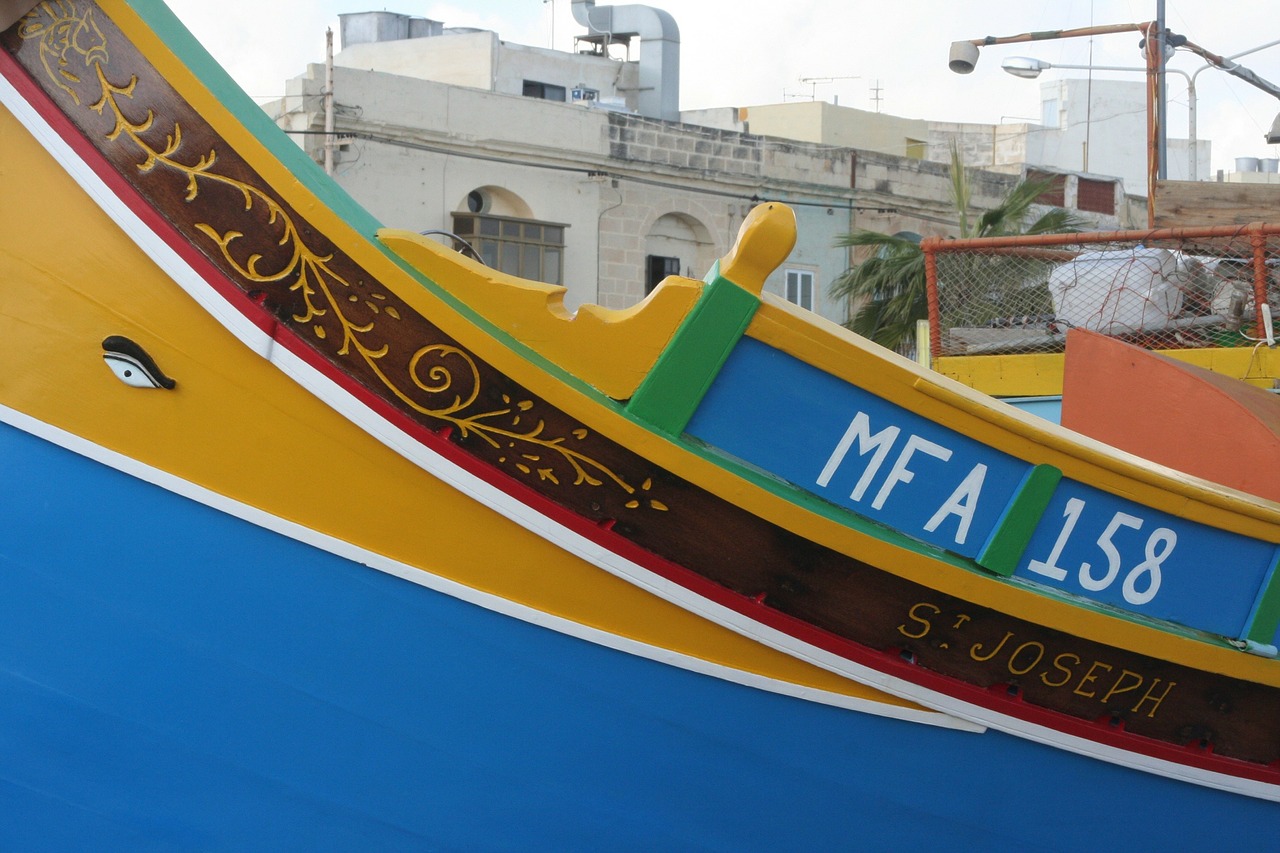 malta marsaxlokk boats free photo