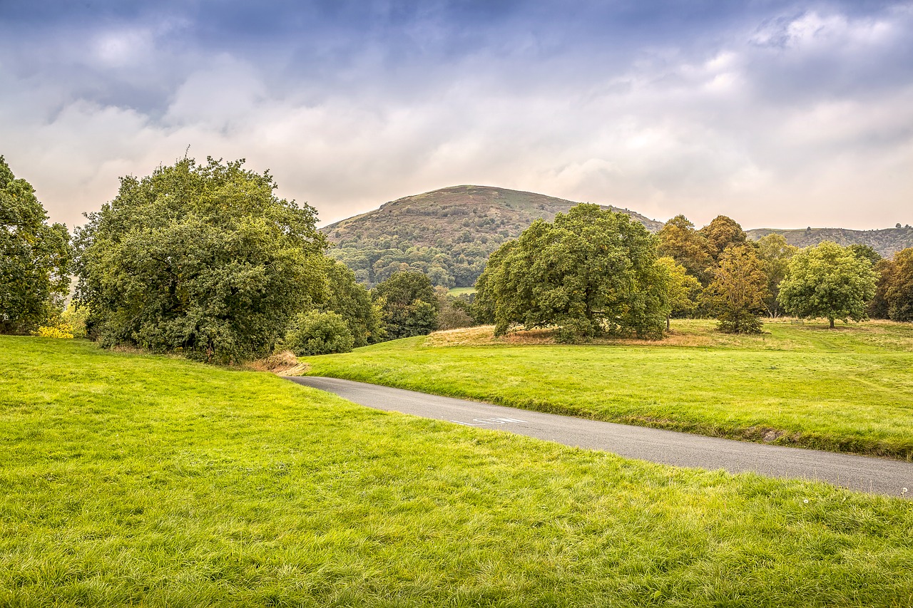 malvern hills distant landscape free photo