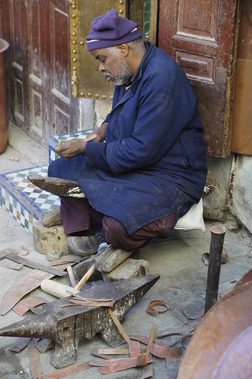 man morocco working free photo