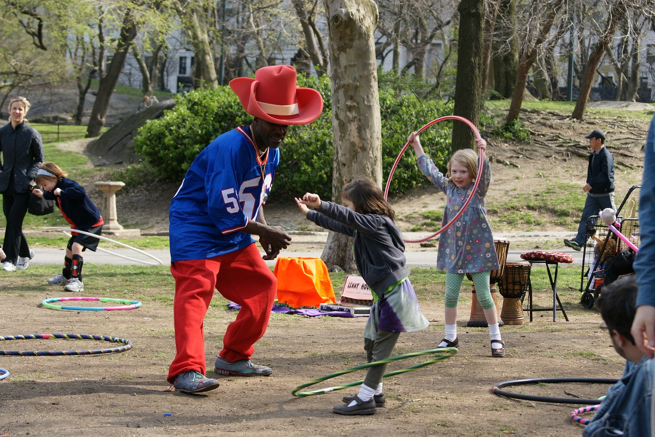 man clown central park free photo