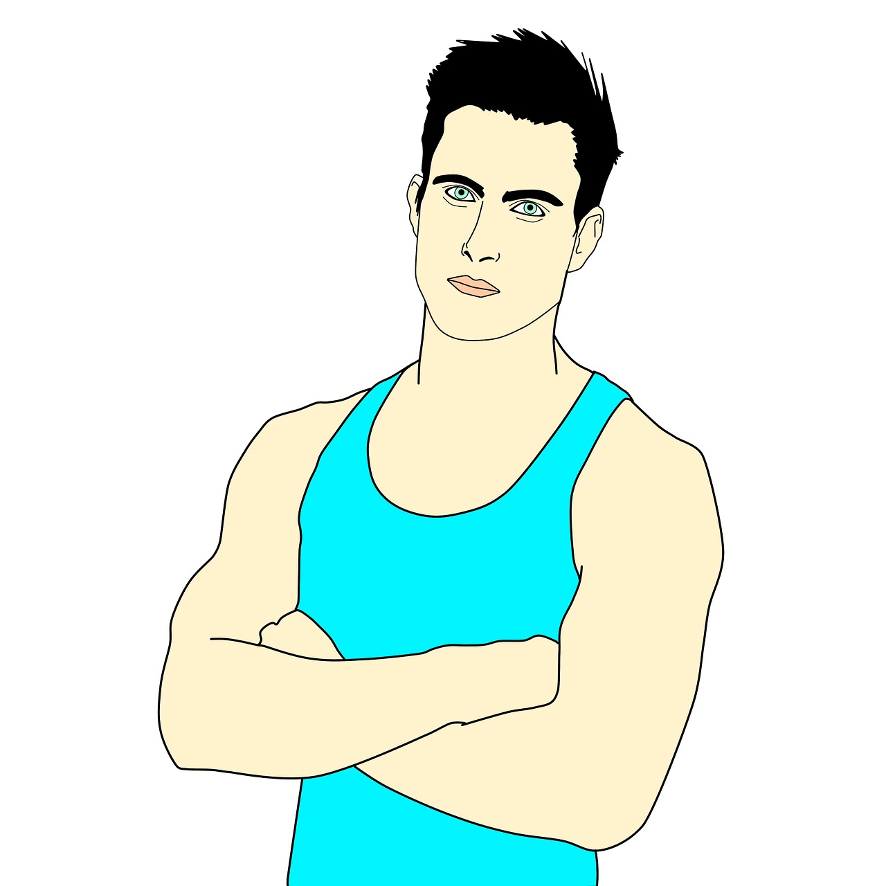 man illustration bodybuilding free photo