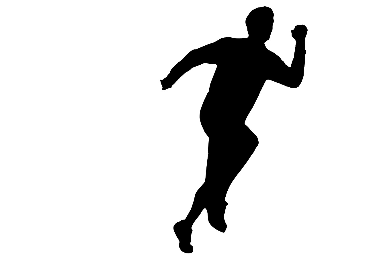 man silhouette sprinter free photo