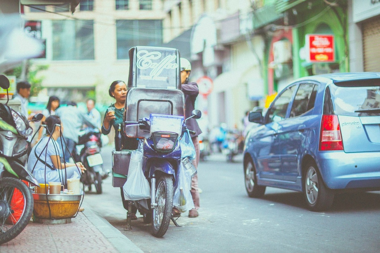 man traffic street free photo