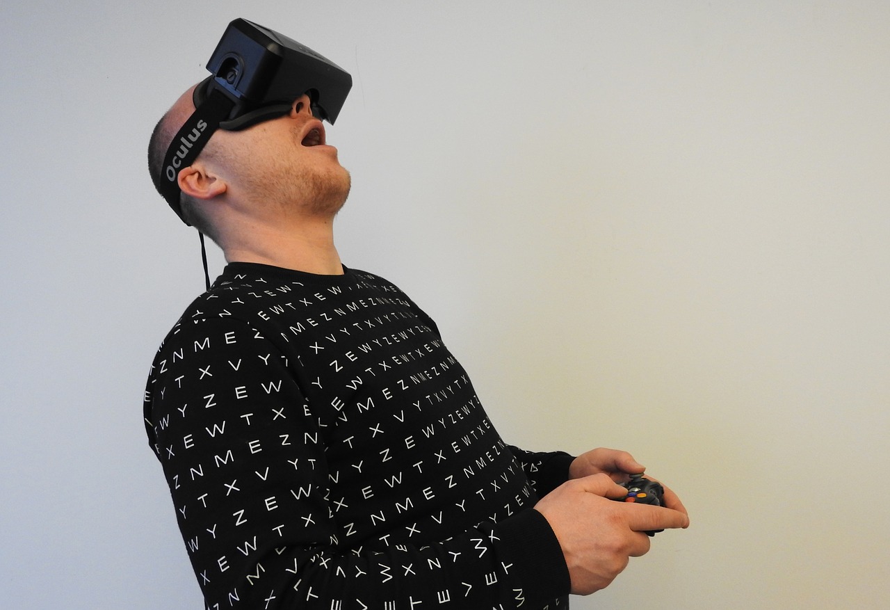 man vr virtual reality free photo