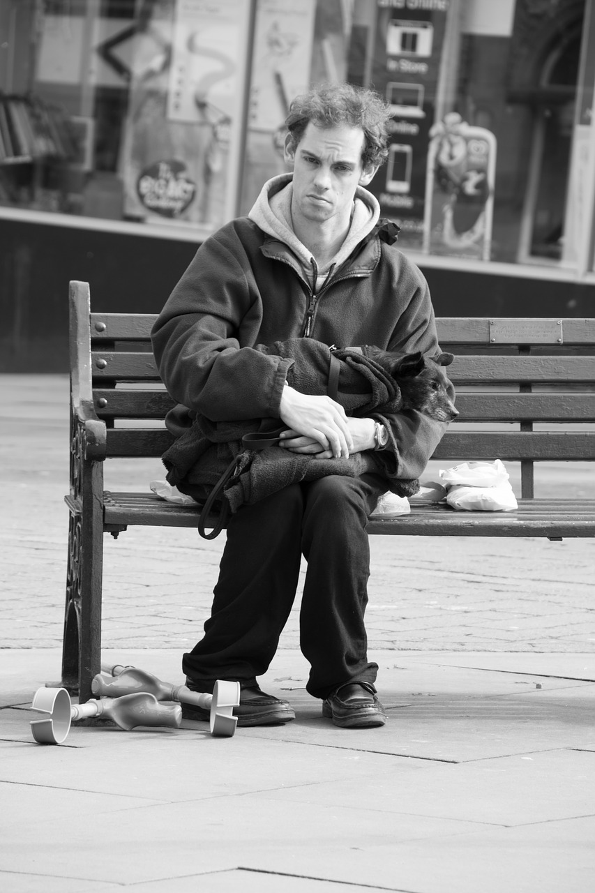 man lonely street free photo