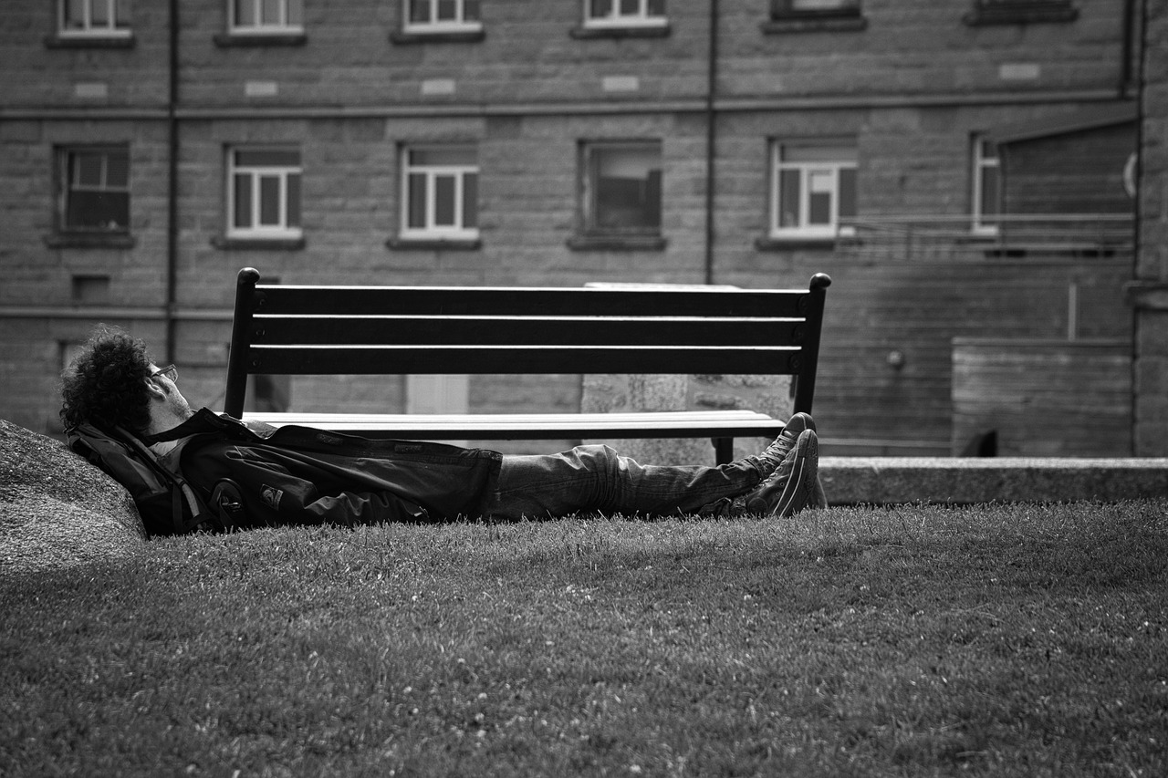 man nap rest free photo