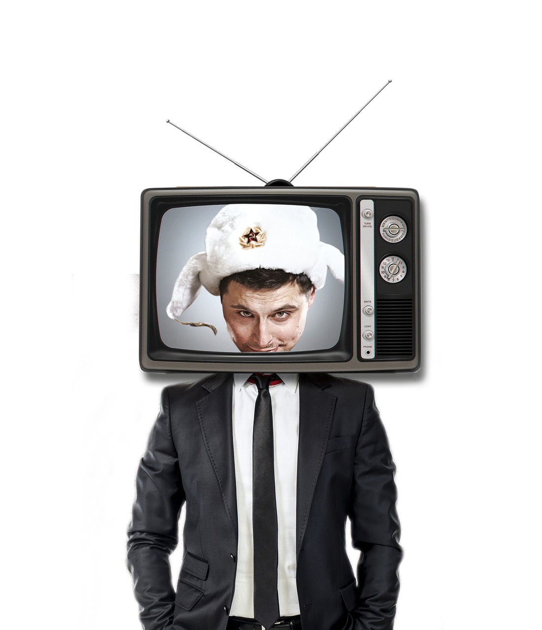 man tv head free photo