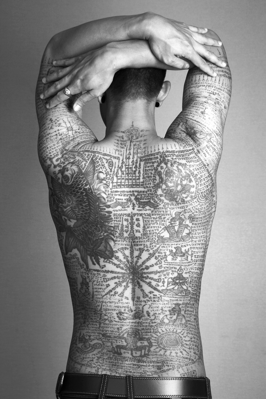man tattoo thai free photo