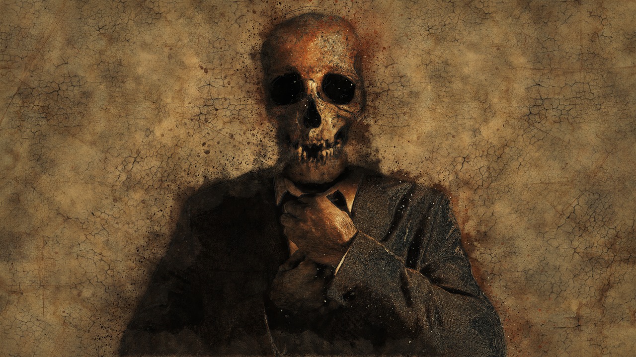 man skull background free photo