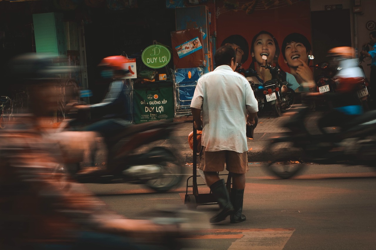 man vietnam the city free photo