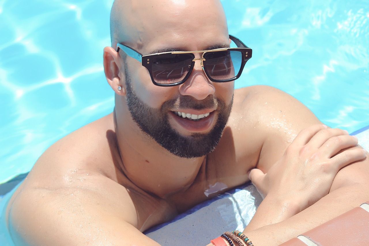 man pool swimming free photo