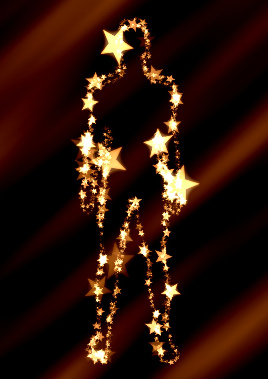 man silhouette star free photo