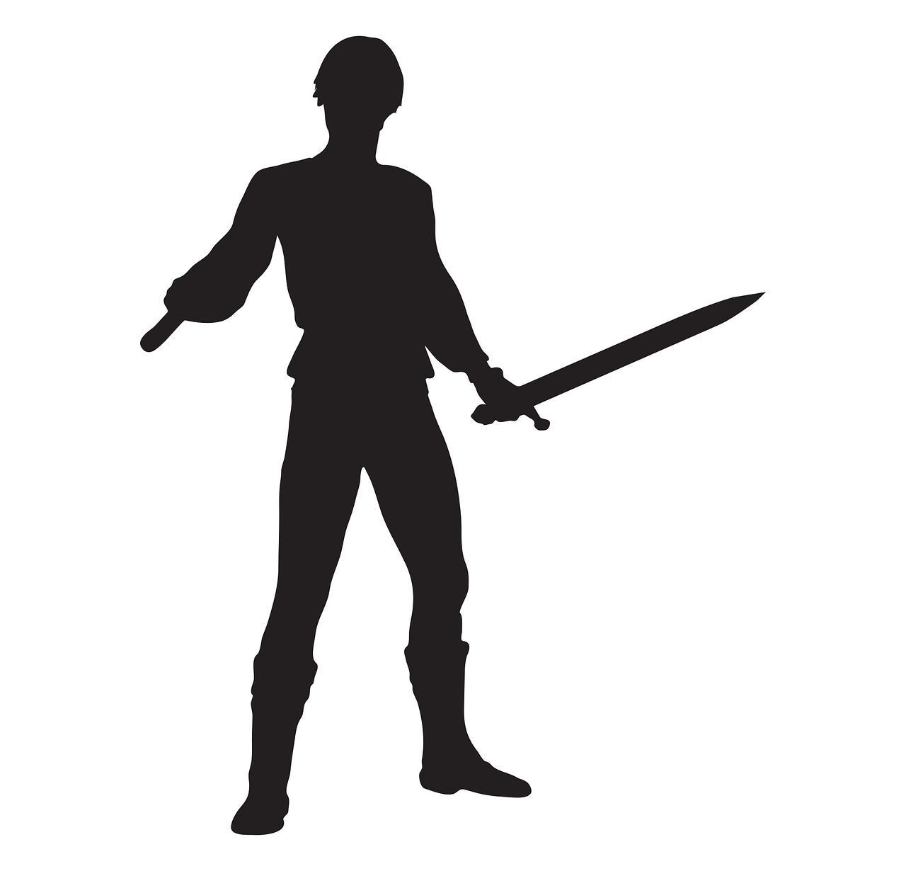 man fighter silhouette free photo