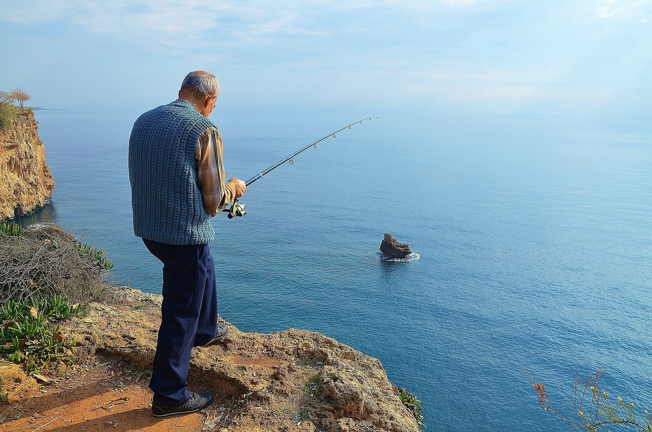 man fishing fisherman free photo