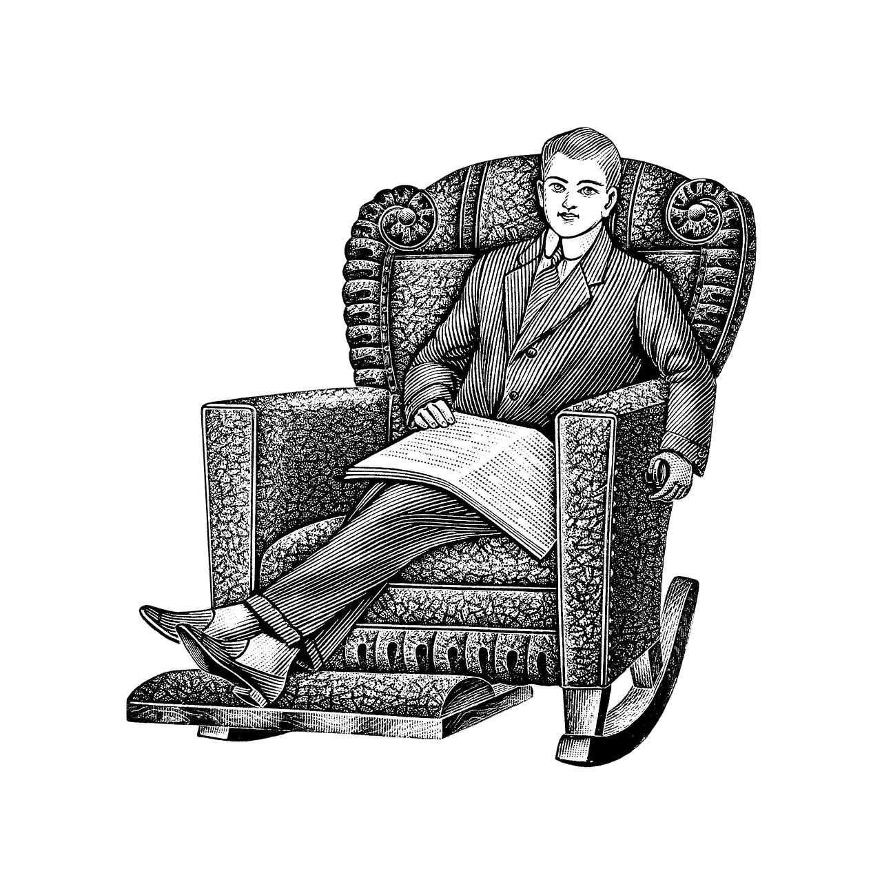 man armchair vintage free photo